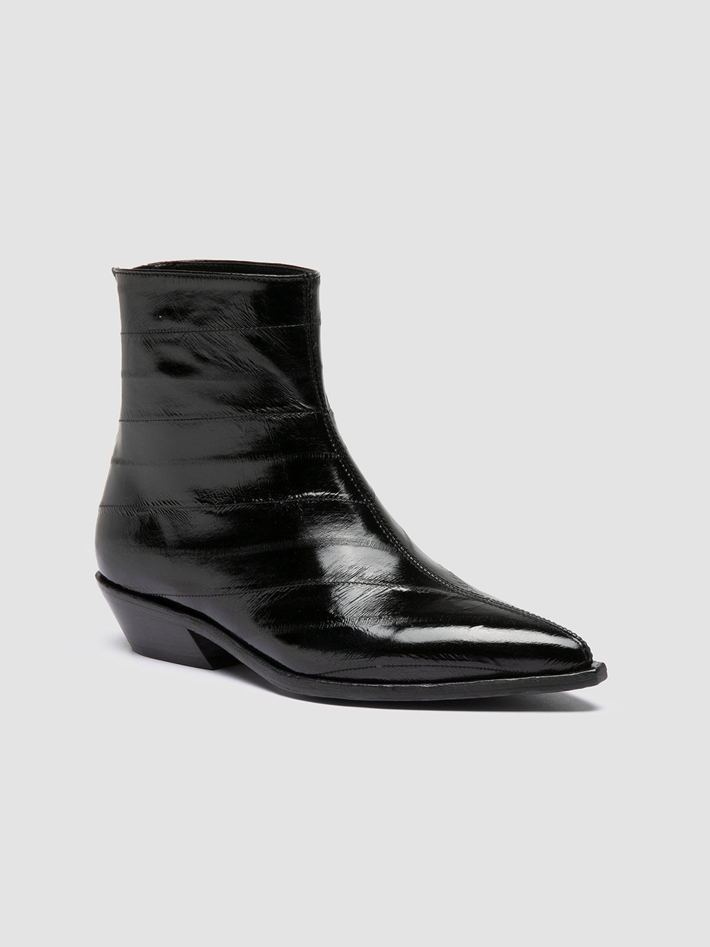 NOELIE DD 109 - Stivali con Zip in Pelle Nera