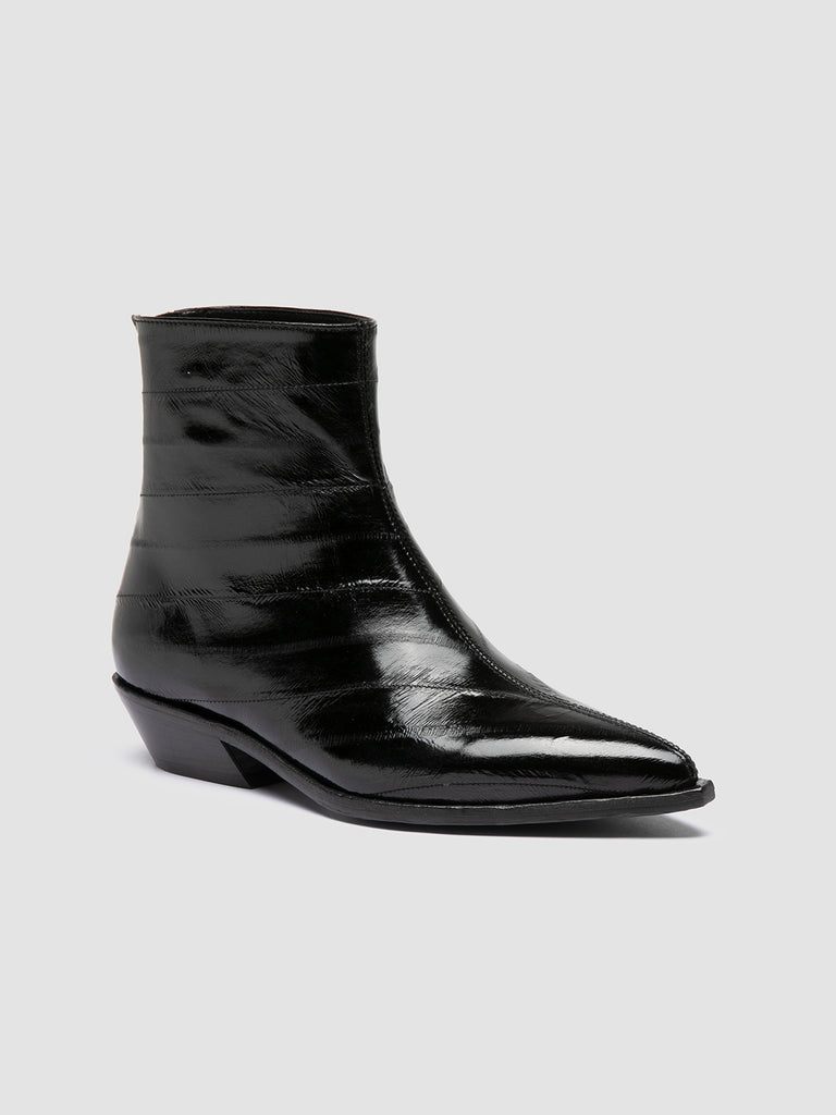 NOELIE DD 109 - Stivali con Zip in Pelle Nera