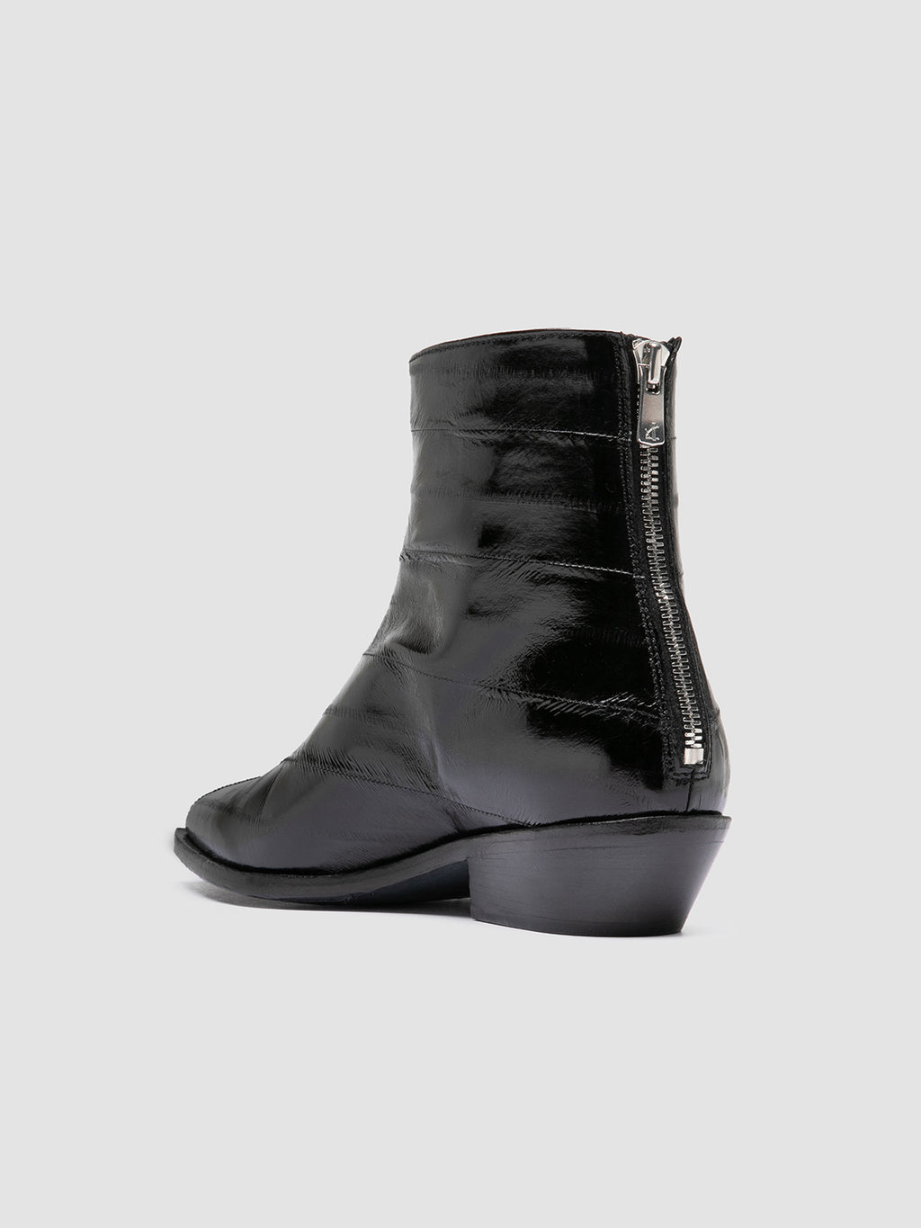 NOELIE DD 109 - Stivali con Zip in Pelle Nera