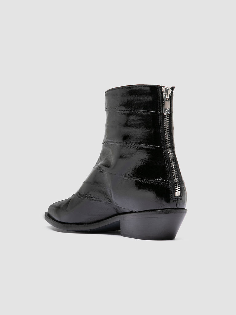 NOELIE DD 109 - Stivali con Zip in Pelle Nera