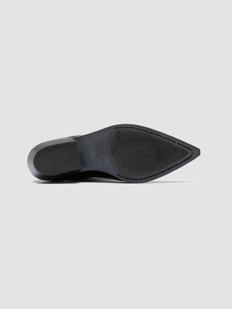 NOELIE DD 109 - Stivali con Zip in Pelle Nera