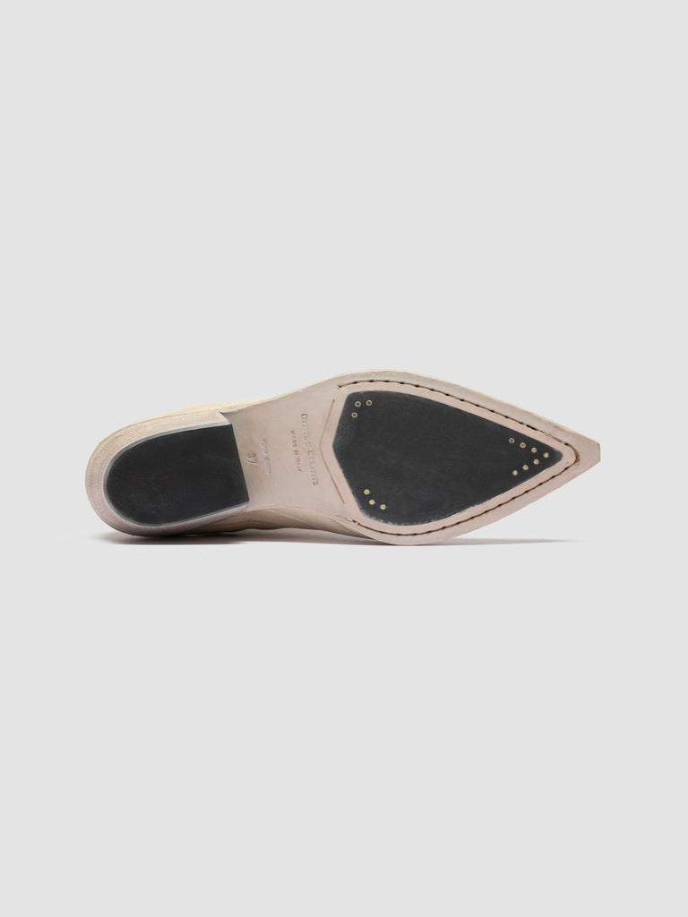 NOELIE DD 109 - Stivali con Zip in Pelle Bianca