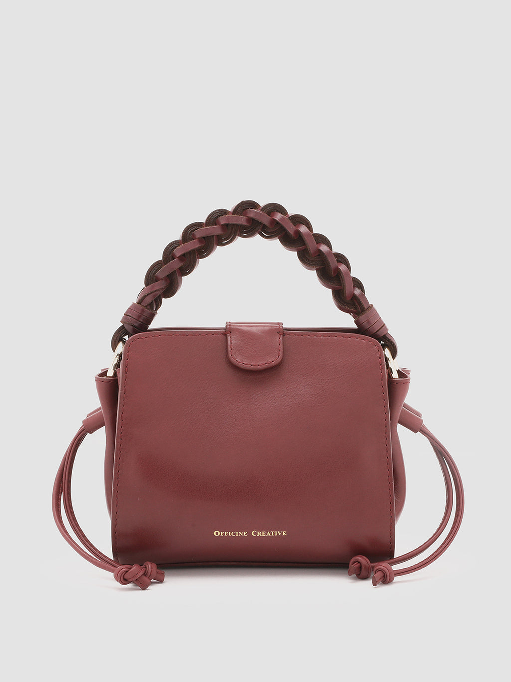 NOLITA WOVEN 219 - Borsa con Manico in Pelle Bordeaux