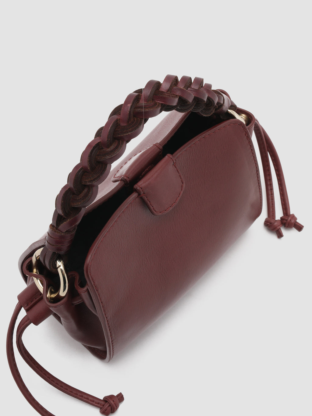 NOLITA WOVEN 219 - Borsa con Manico in Pelle Bordeaux