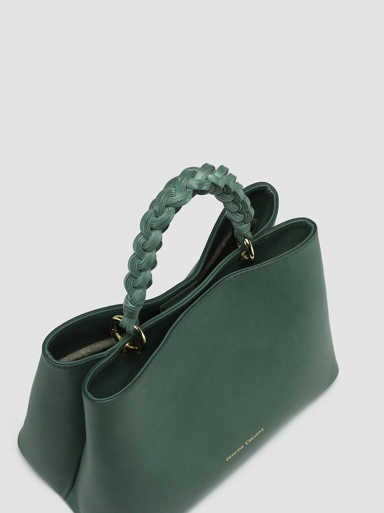 NOLITA WOVEN 220 - Borsa a Mano in Pelle Intrecciata Nappa Verde