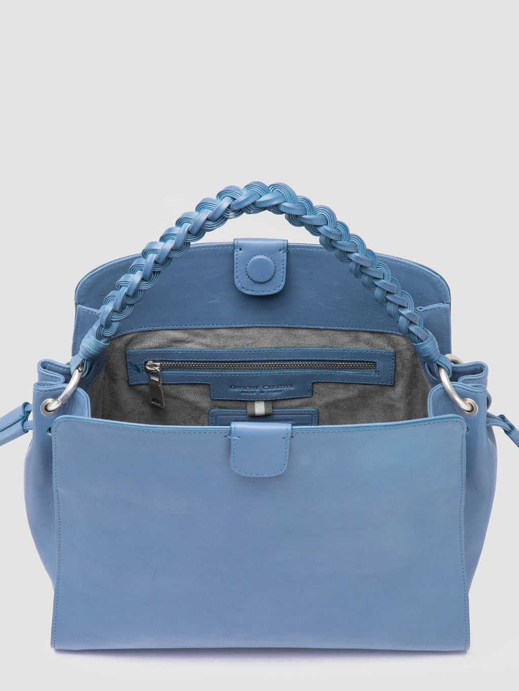 NOLITA WOVEN 231 - Borsa con Manico in Pelle Blu