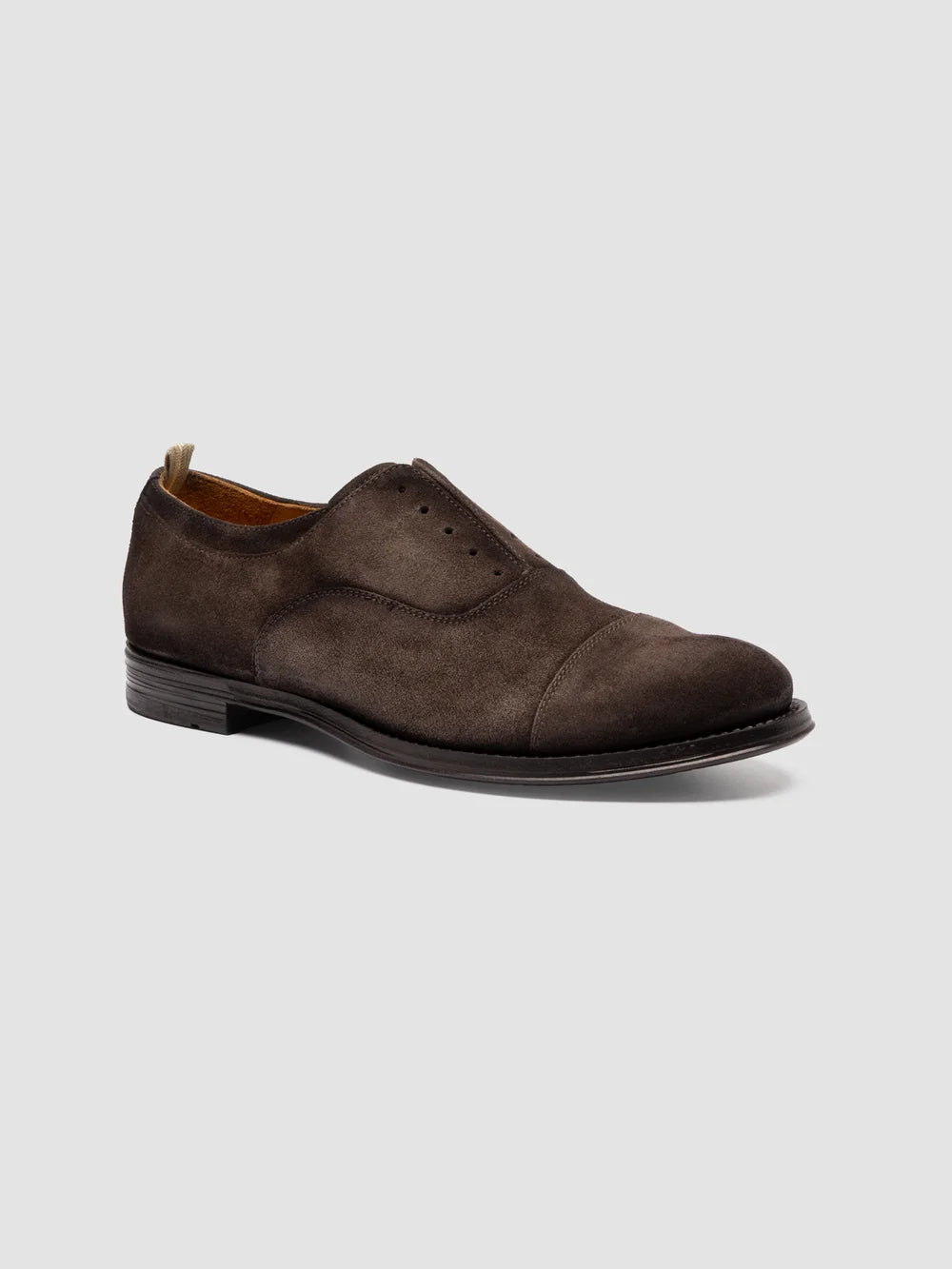 ANATOMIA 015 - Scarpe Oxford in Pelle Scamosciata Marrone - image 3,side view
