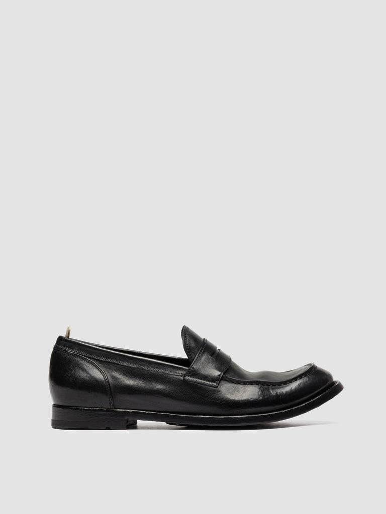 ANATOMIA 071 - Black Leather Penny Loafers