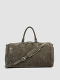 ARMOR 01 - Borsa Weekender in Pelle Scamosciata Intrecciata Verde - thumb image 1,side view