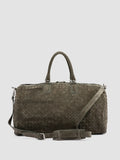 ARMOR 01 - Borsa Weekender in Pelle Scamosciata Intrecciata Verde - thumb image 5,side view