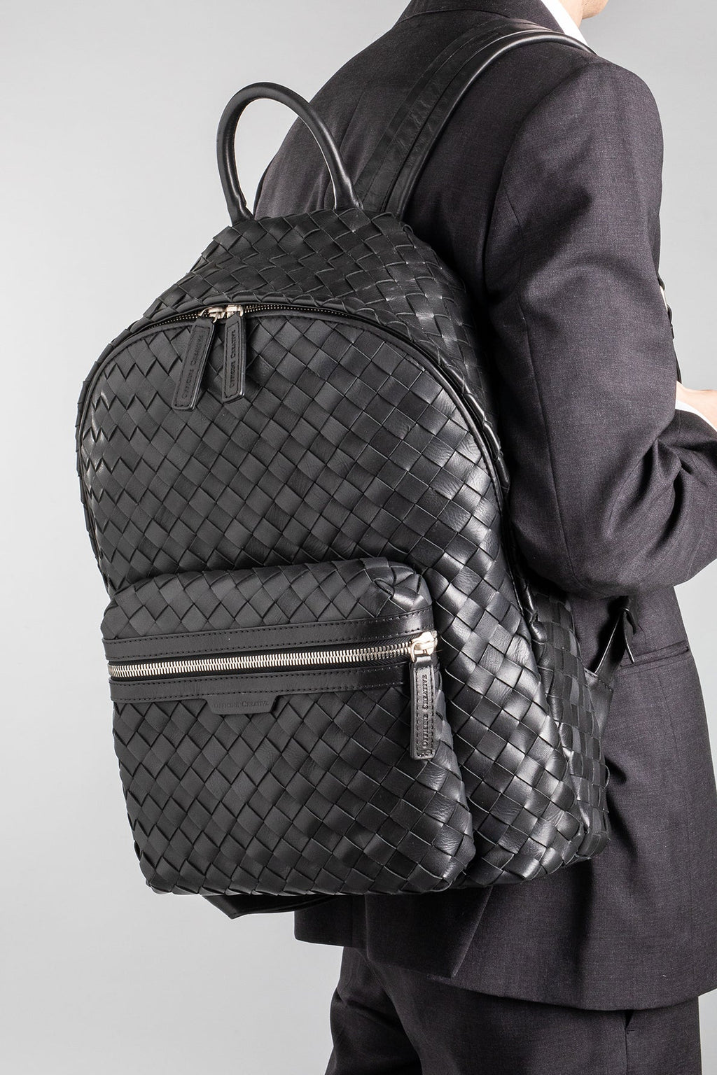 ARMOR 04 - Zaino in Pelle Blu - image 6,side view