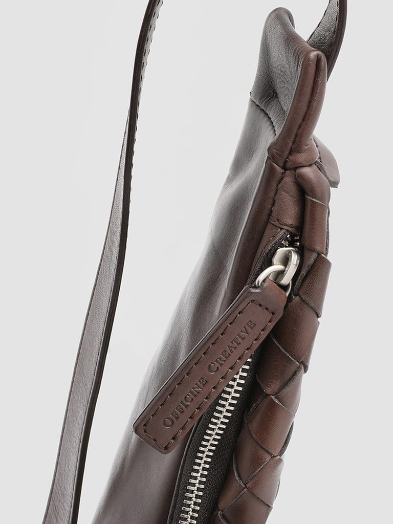 ARMOR 05 - Brown Woven Leather Backpack