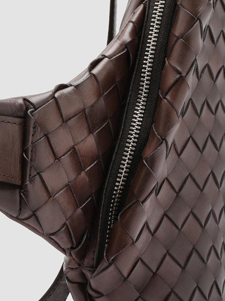 ARMOR 05 - Brown Woven Leather Backpack