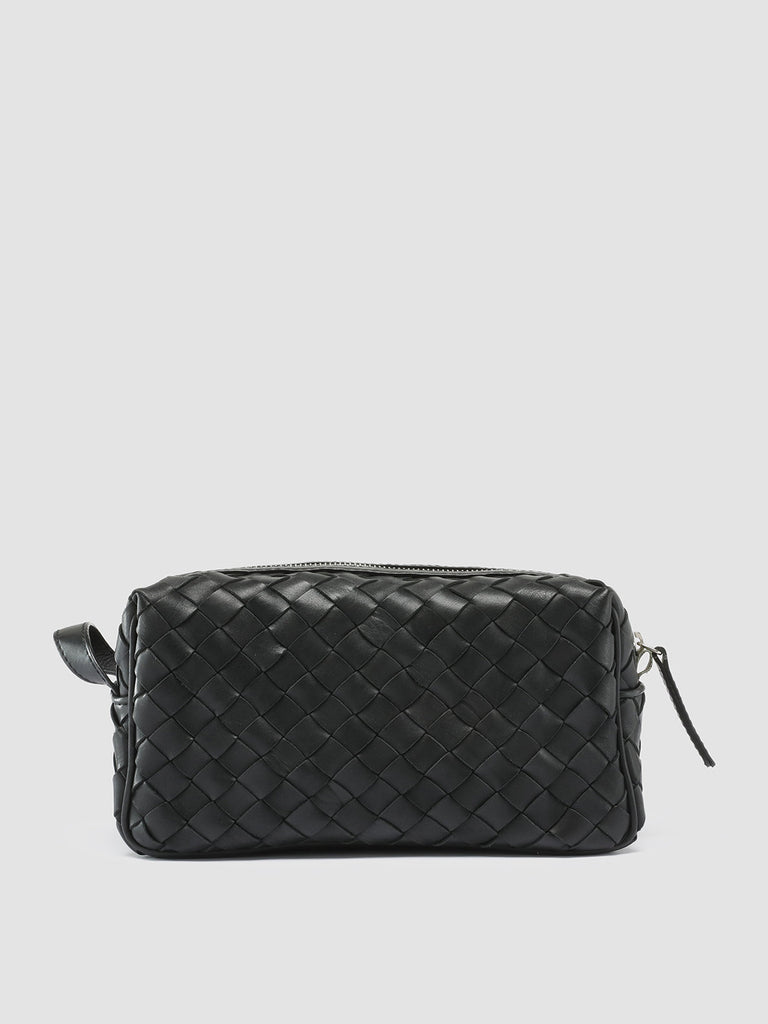 ARMOR 014 - Borsellino in Pelle Intrecciata Nera