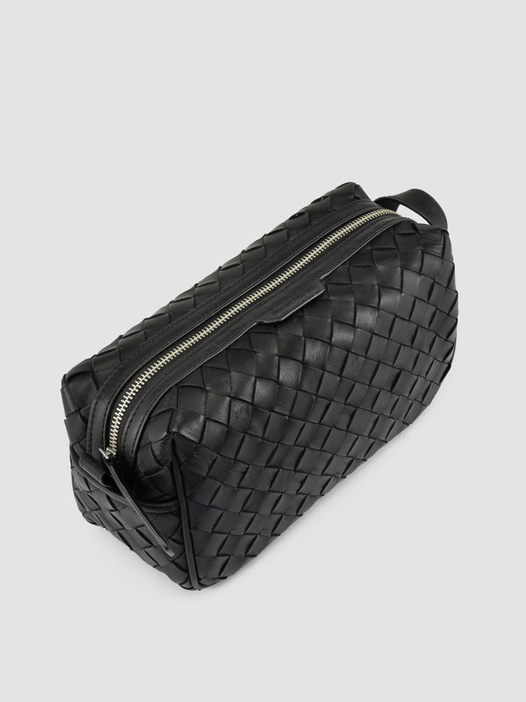 ARMOR 014 - Borsellino in Pelle Intrecciata Nera
