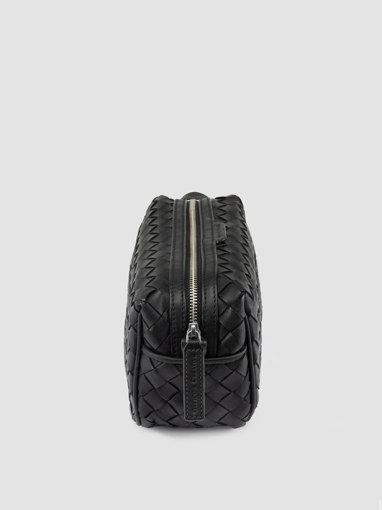 ARMOR 014 - Borsellino in Pelle Intrecciata Nera
