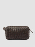 ARMOR 014 - Borsellino in Pelle Intrecciata Marrone - thumb image 1,side view