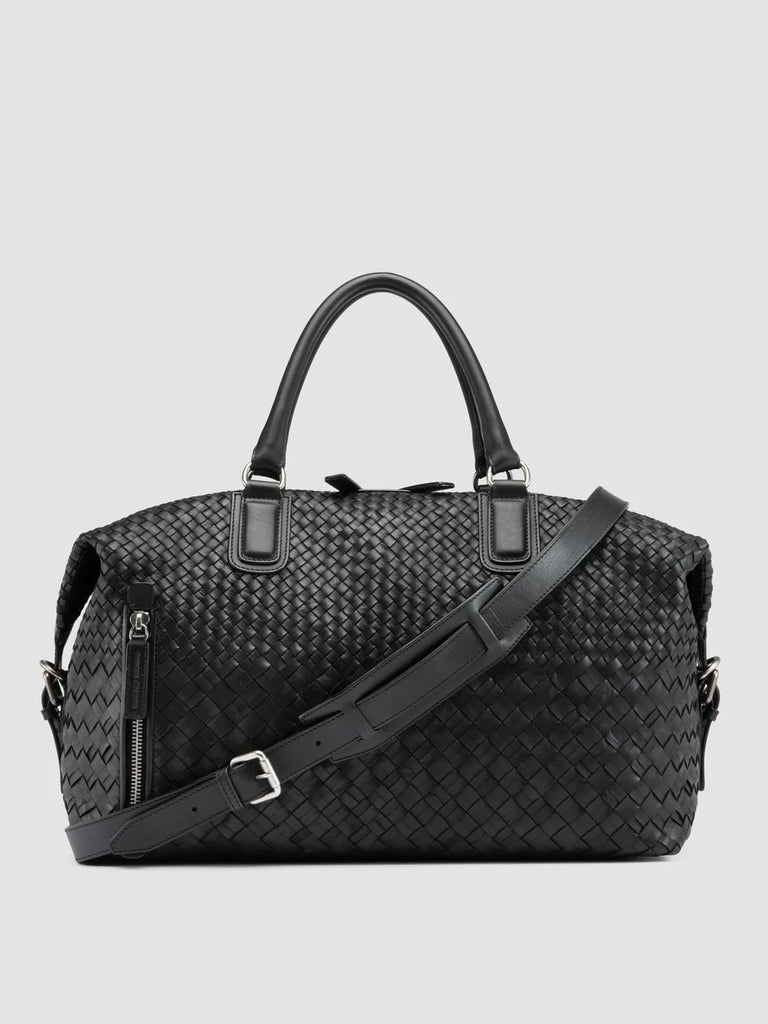 ARMOR 019 - Black Leather Travel Bag