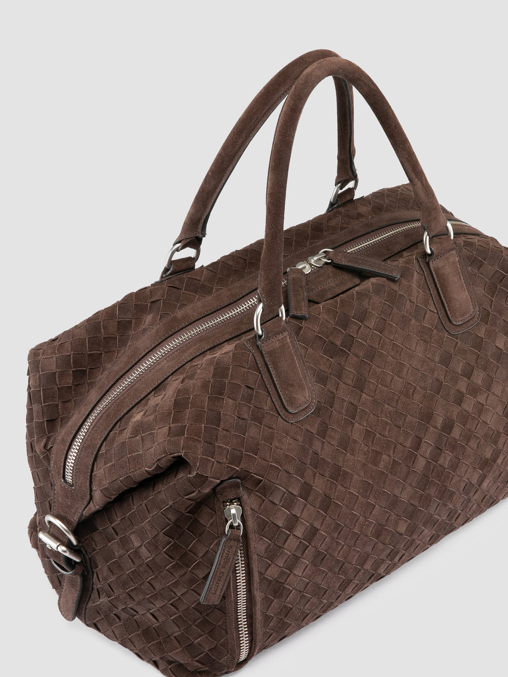 ARMOR 019 - Borsa da Viaggio in Pelle Marrone - image 2,side view