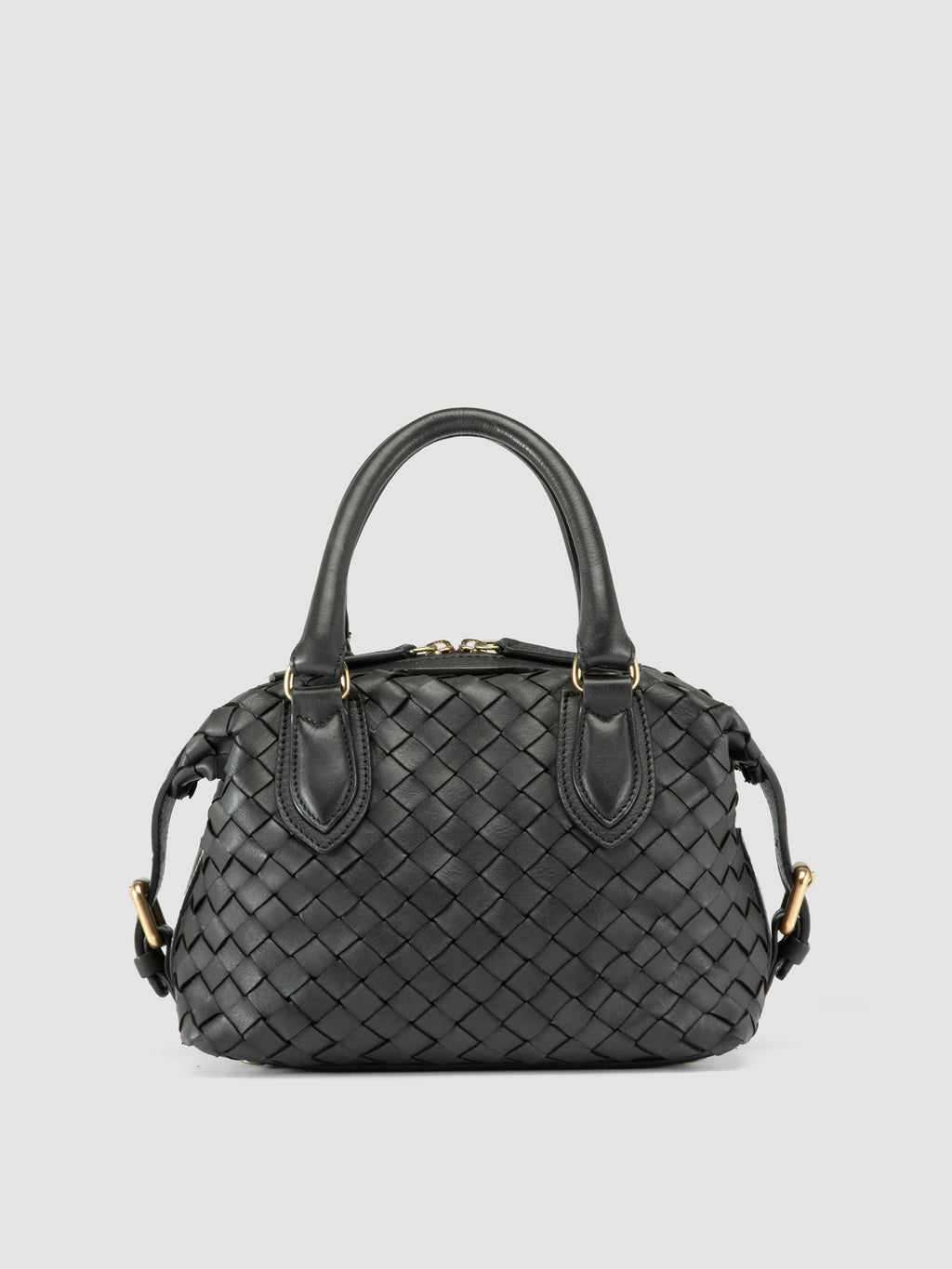 AURA 002 - Borsa con Manico in Pelle Nera
