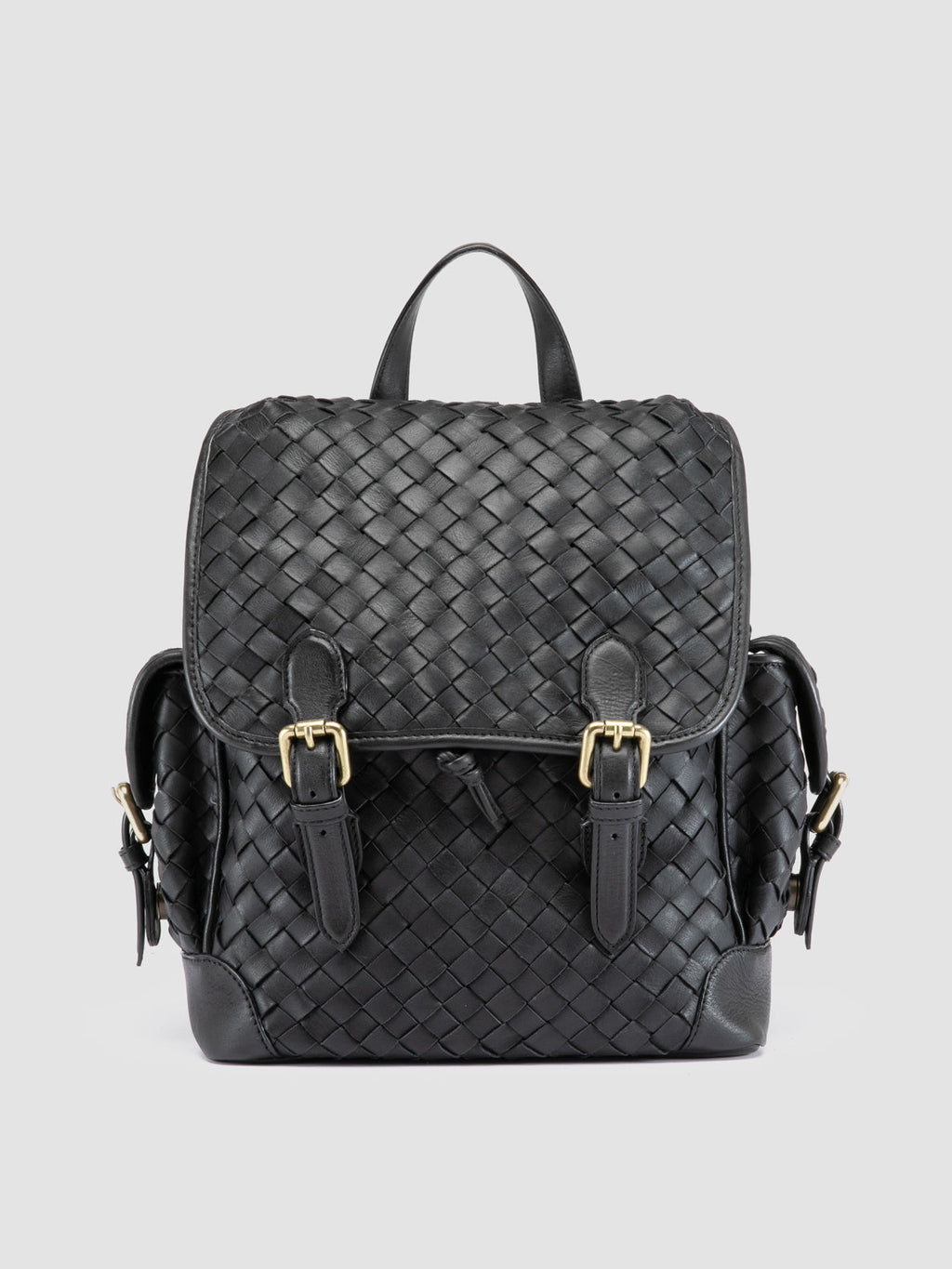 AURA 004 - Zaino in Pelle Nera - image 1,side view
