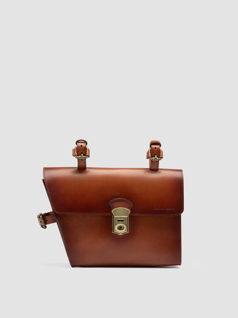 OC BIKE 001 - Borsa da Bicicletta in Pelle Marrone