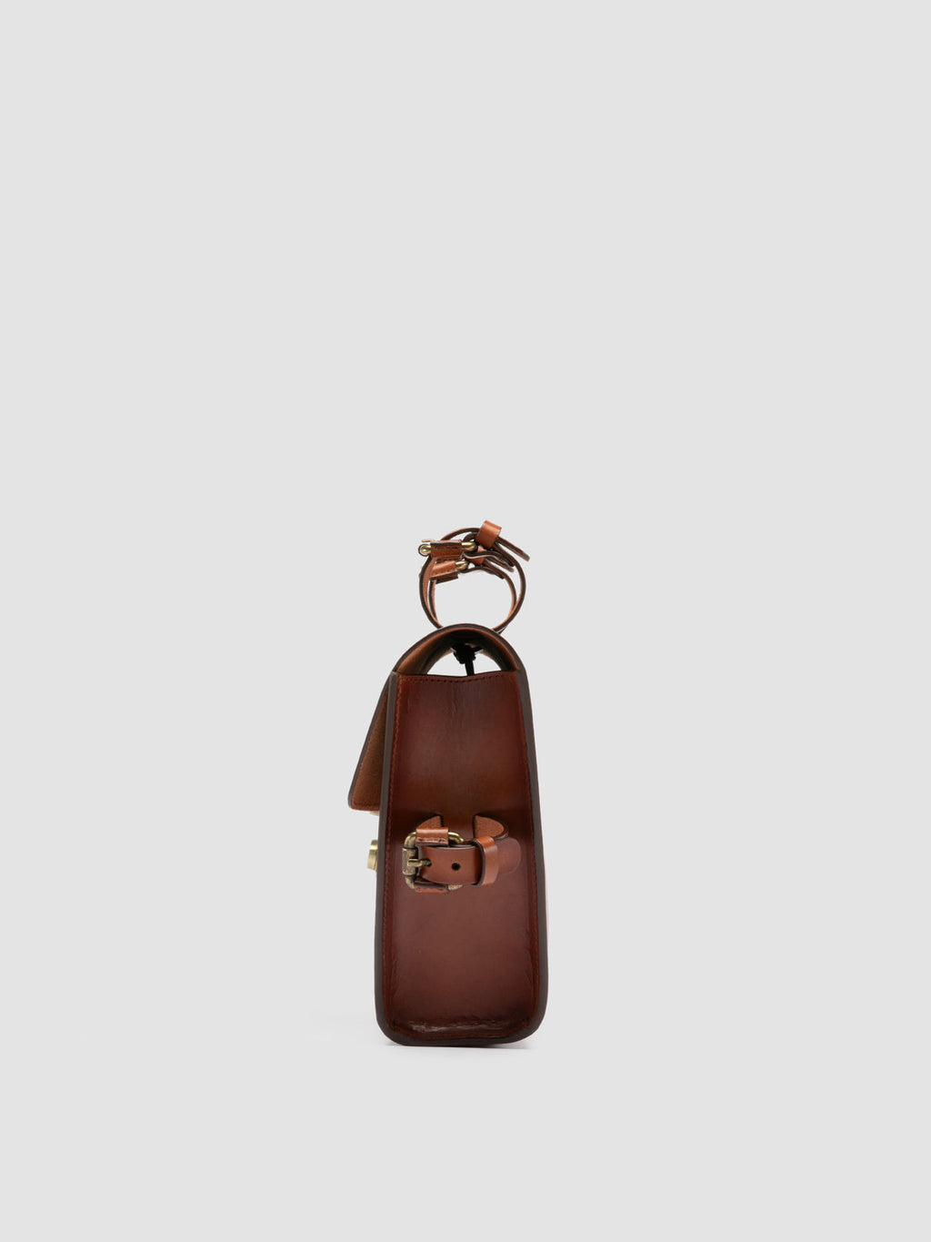 OC BIKE 001 - Borsa da Bicicletta in Pelle Marrone - image 5,side view