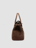 BOSTONIAN 001 - Borsa Weekender in Pelle Scamosciata Marrone - thumb image 4,side view