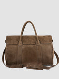 BOSTONIAN 001 - Borsa Weekender in Pelle Scamosciata Marrone - thumb image 5,side view