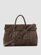 BOSTONIAN 001 - Borsa Weekender in Pelle Scamosciata Marrone