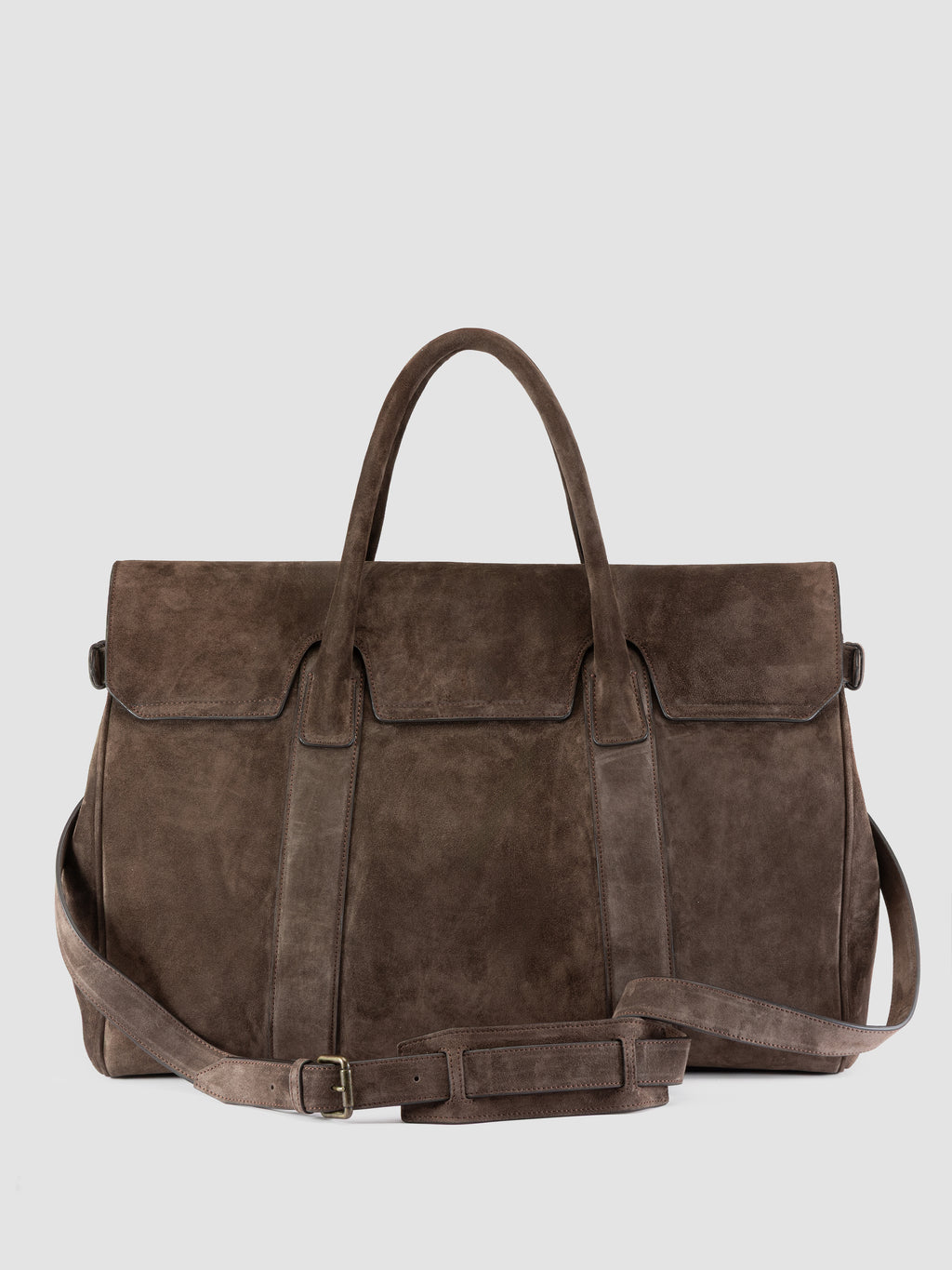 BOSTONIAN 001 - Brown Suede Weekender - image 5,side view