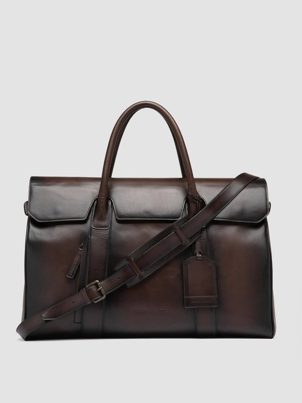 BOSTONIAN 001 - Borsa Weekender in Pelle Marrone - image 1,side view