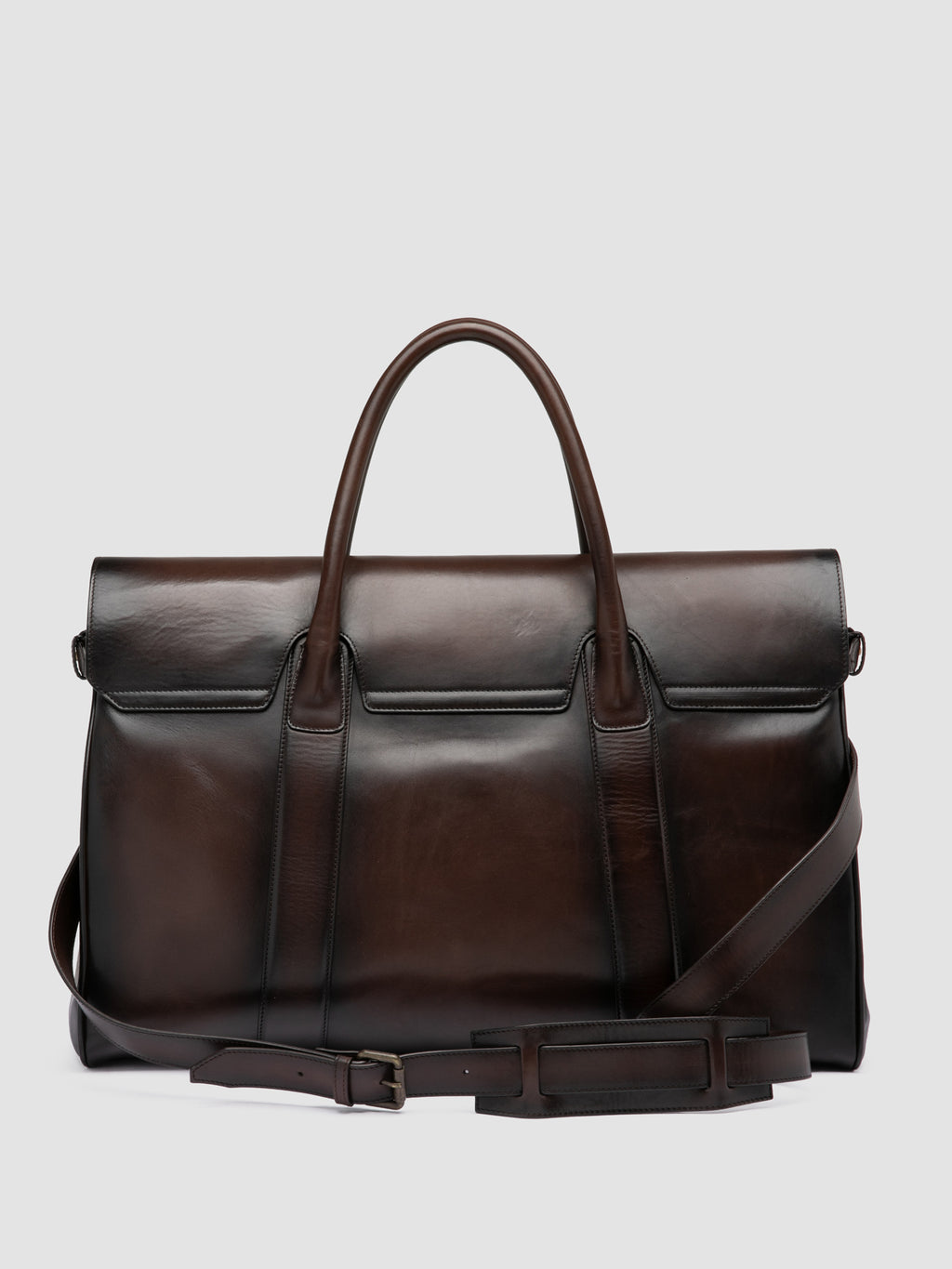 BOSTONIAN 001 - Borsa Weekender in Pelle Marrone - image 6,side view
