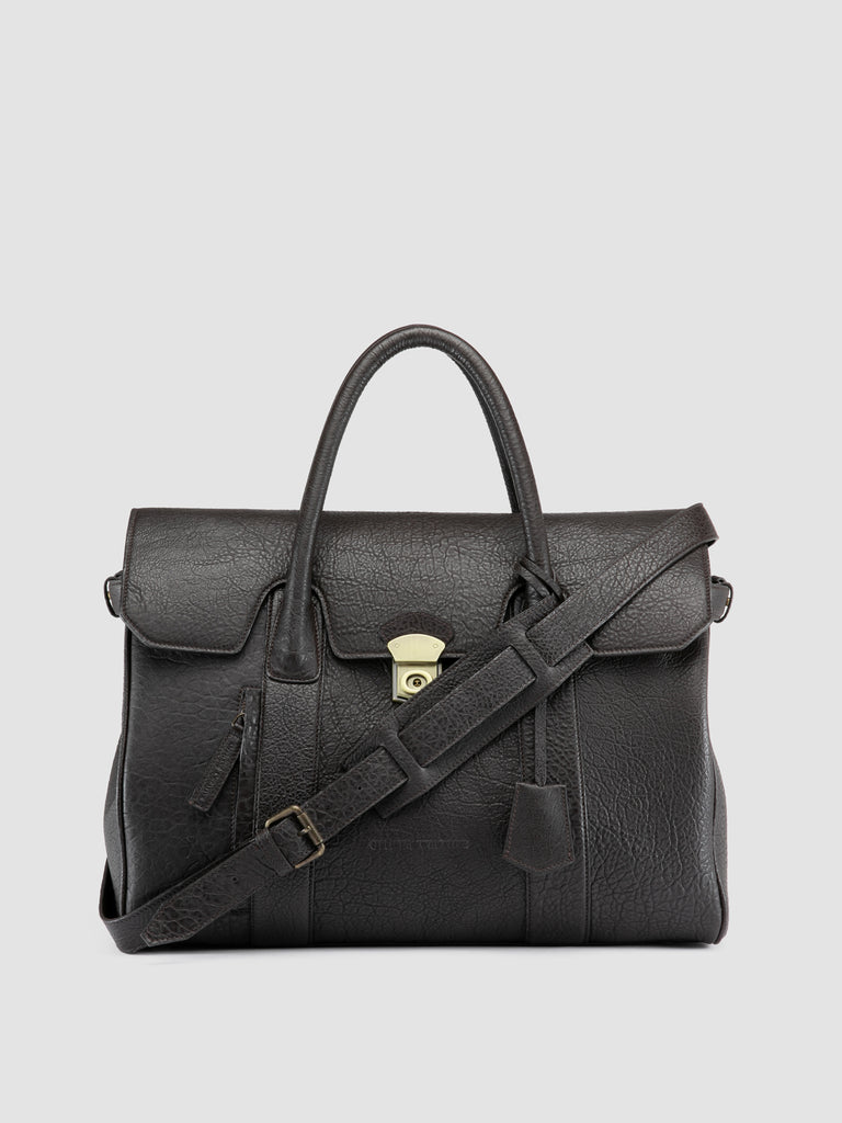 BOSTONIAN 002 - Valigetta in Pelle Marrone