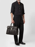 BOSTONIAN 002 - Valigetta in Pelle Marrone - thumb image 2,side view