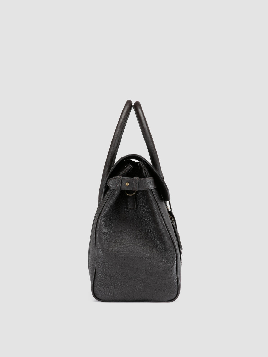 BOSTONIAN 002 - Valigetta in Pelle Marrone - image 4,side view