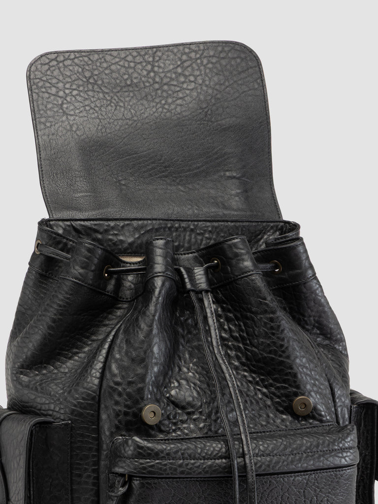 BOSTONIAN 003 - Zaino in Pelle Nera-hover