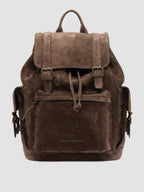 BOSTONIAN 003 - Zaino in Pelle Scamosciata Marrone