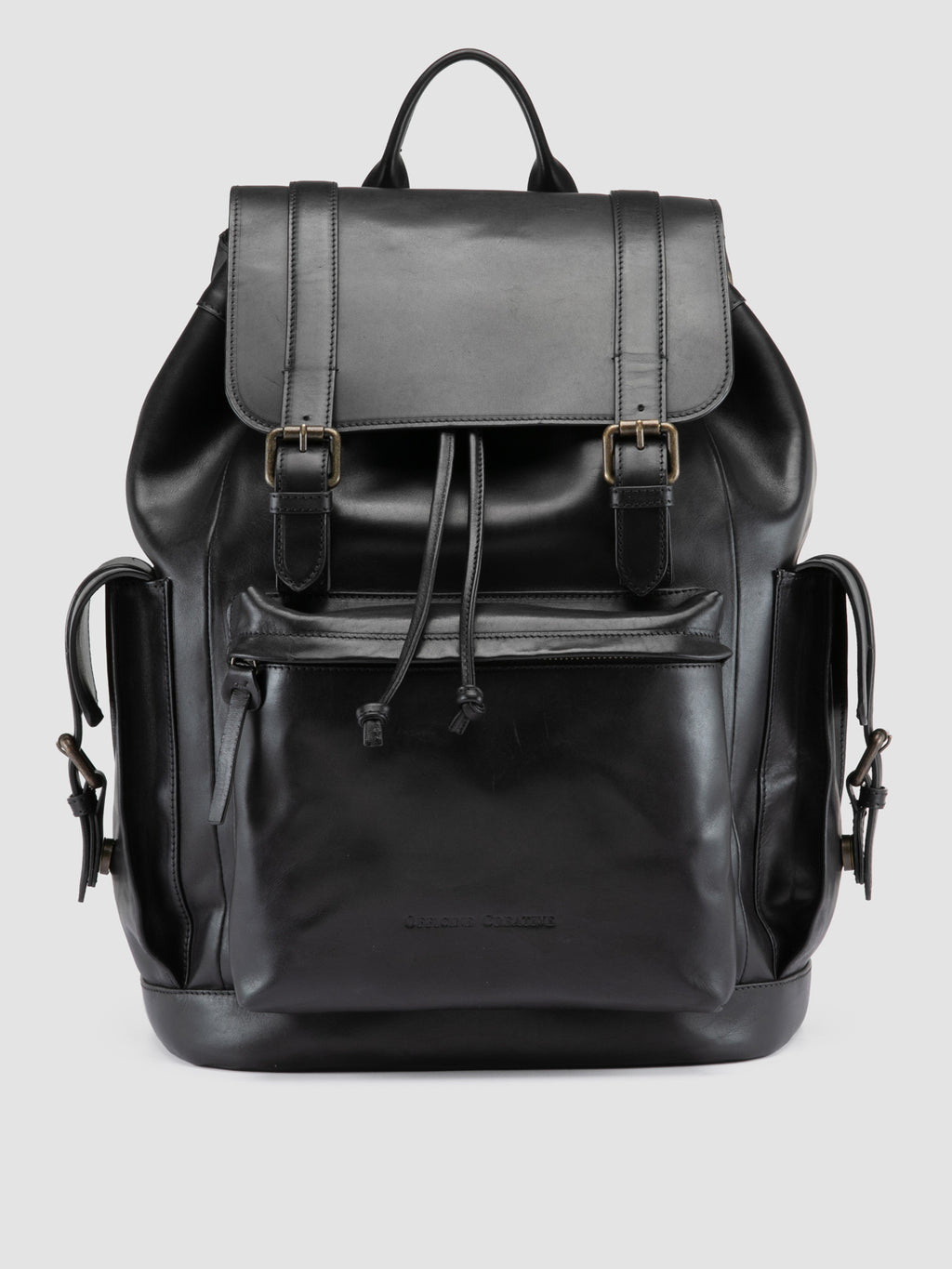 BOSTONIAN 003 - Zaino in Pelle Nera - image 1,side view