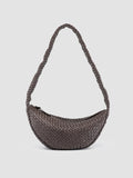 OC CLASS 068 - Borsa Crossbody in Pelle Intrecciata Marrone - thumb image 1,side view