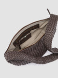 OC CLASS 068 - Borsa Crossbody in Pelle Intrecciata Marrone - thumb image 6,side view