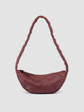 OC CLASS 068 - Borsa Crossbody in Pelle Intrecciata Bordeaux - thumb image 1,side view