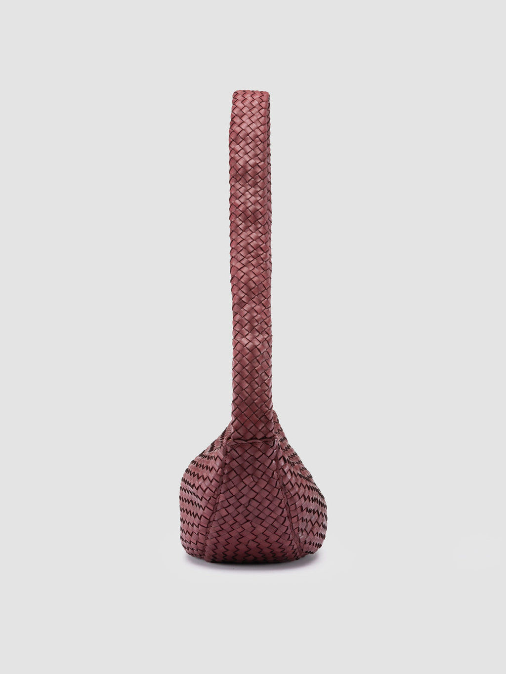 OC CLASS 068 - Borsa Crossbody in Pelle Intrecciata Bordeaux - image 3,side view
