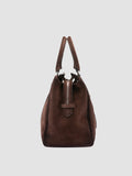 QUENTIN 009 - Borsa in Pelle Scamosciata Marrone - thumb image 3,side view