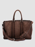 QUENTIN 009 - Borsa in Pelle Scamosciata Marrone - thumb image 4,side view