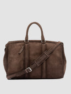 QUENTIN 009 - Borsa in Pelle Scamosciata Color Tortora