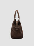 QUENTIN 009 - Borsa in Pelle Scamosciata Color Tortora - thumb image 4,side view