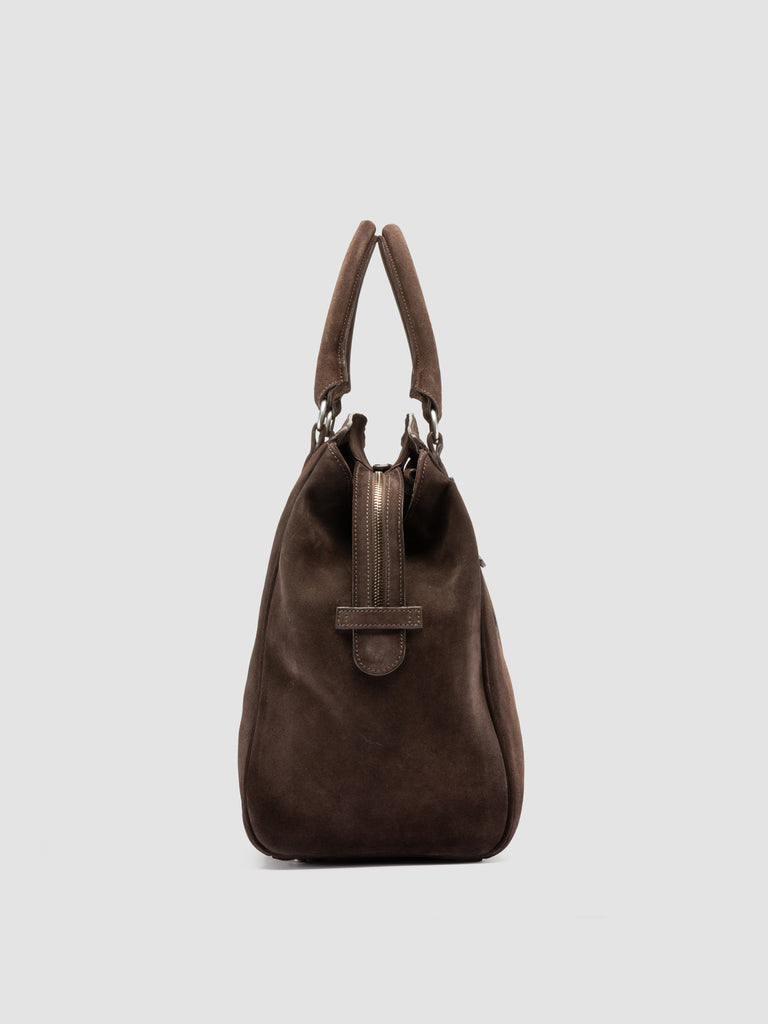 QUENTIN 009 - Taupe Suede Bag