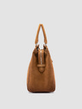 QUENTIN 009 - Borsa in Pelle Scamosciata Marrone - thumb image 4,side view