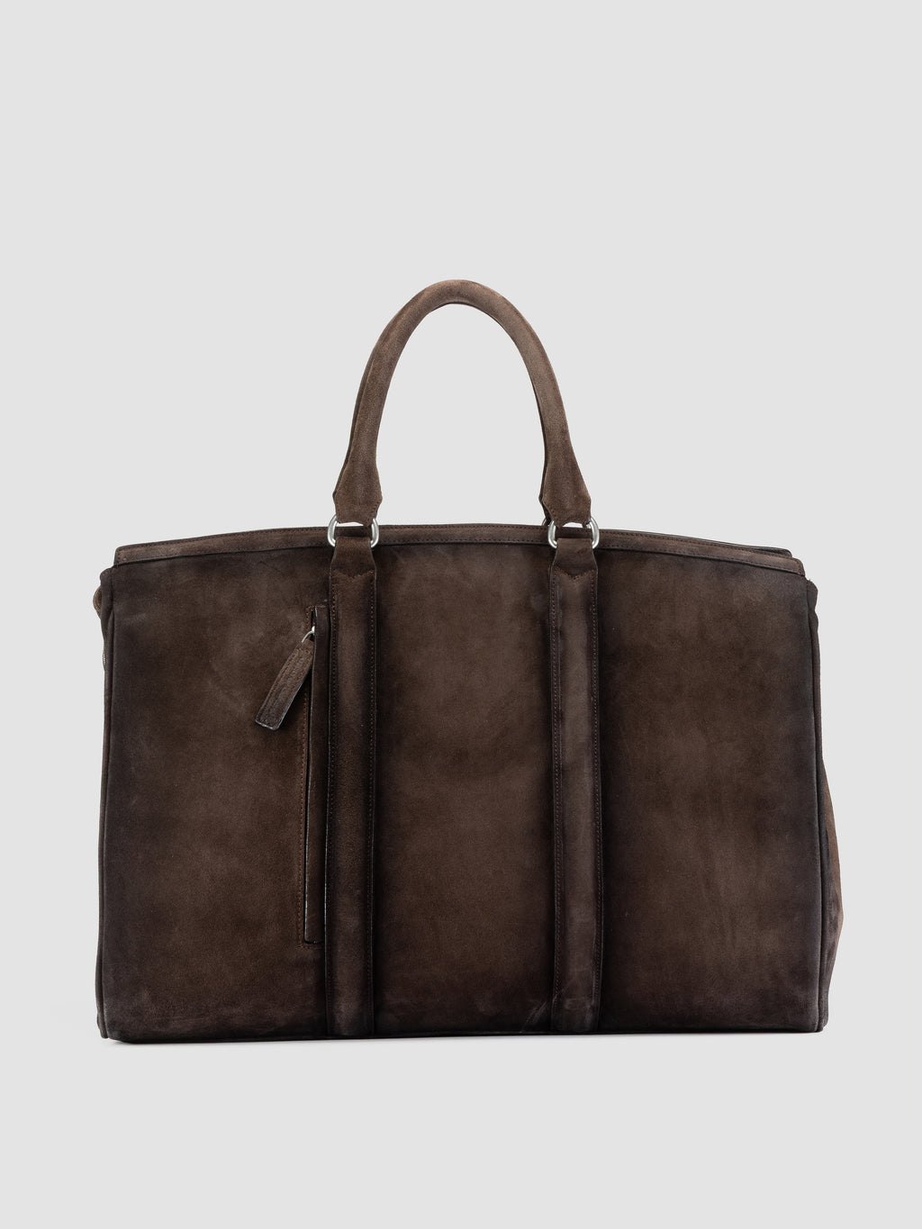 QUENTIN 009 - Brown Suede Bag - image 3,side view